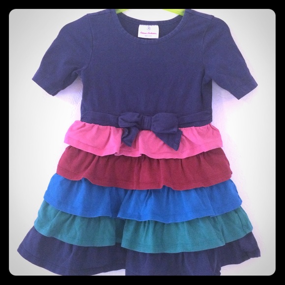 Hanna Andersson Other - 2/$15 Hanna Andersson Tier Rainbow Skirt Dress 90